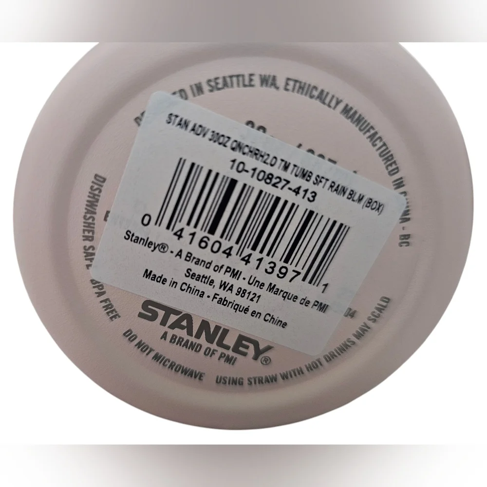 Stanley ADV 30oz Quencher H2.0 Tumbler SFT RAIN BLM (Pink/white) NEW With TAGS! - Picture 5 of 8